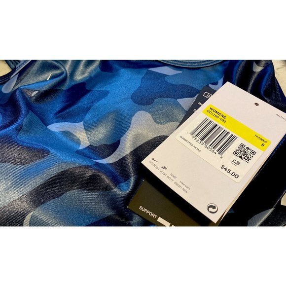 Nike Swoosh Sports Bra Women's Size Small Medium Support Dri-FIT DD1199-493 - Picture 7 of 8